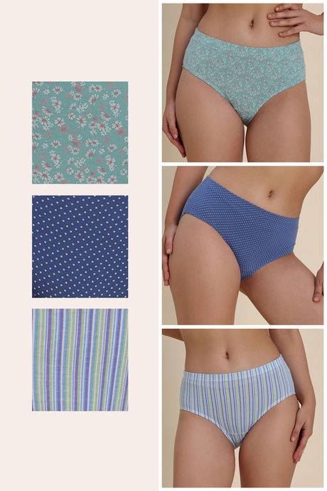 Zivame Medium Rise Full Coverage Hipster Panty (Pack of 3) - Multicolor — image 2